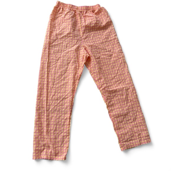 Boho Gingham Lounge Pants Lot 3, Cottagecore Retro Pastel Lightweight Small L - Picture 2 of 4